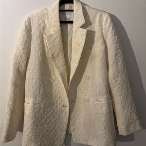 Lemaire Cream Structured Blazer